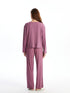 LC Waikiki V Neck Women Pajamas Set